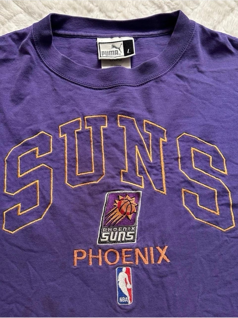 Vintage 1990s Puma Phoenix Suns Purple graphic Tee men’s large
